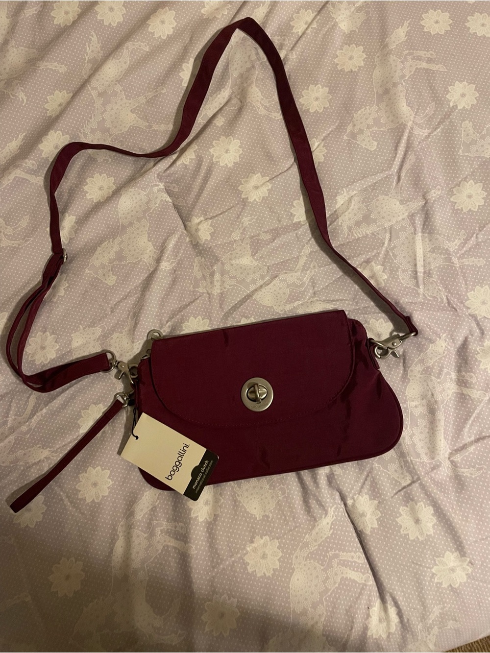Baggallini Dark Purple Crossbody with Turn-Lock Closure